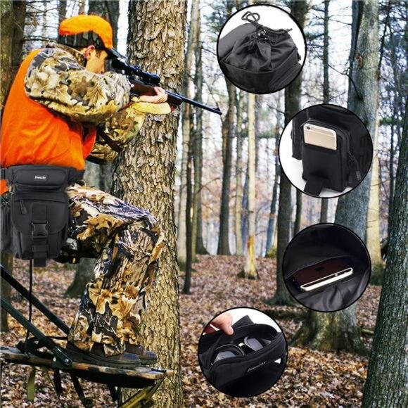 Drop Leg Bag for Men Tactical Metal Detecting Thigh Pack with Water Bottle Pouch - Picture 2 of 7